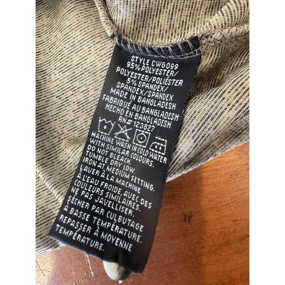 Canada Weather Gear‎ Top Soft V Neck Henley Button Medium Brown Oatmeal Logo - Picture 7 of 7